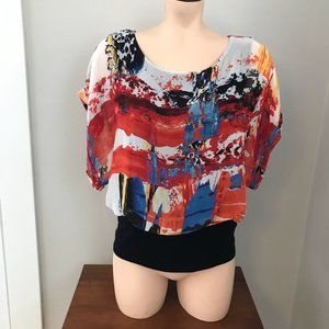 Joseph A woman's top Sz S flowy chiffon like fabric
